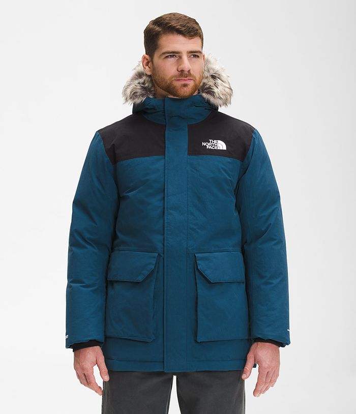 The North Face Mens Puffer Jacket Tower Peak Parka 741AHYFZV - Blue